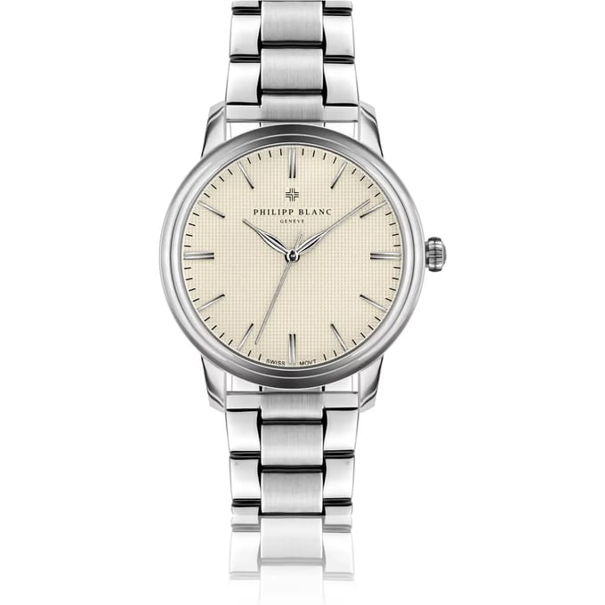Zilveren horloge Philipp Blanc Zurich