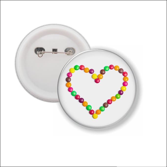Button Met Speld - Hart