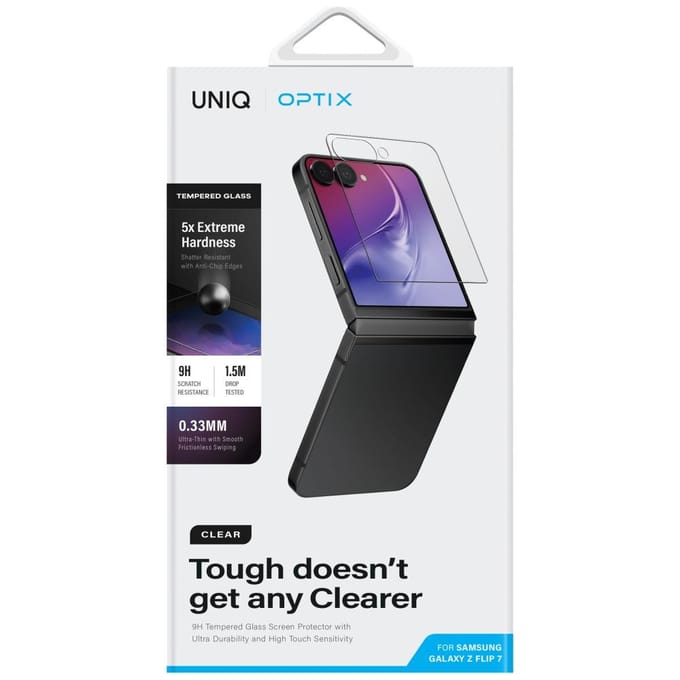 Uniq Gehard Glas Optix Clear Voor Samsung Galaxy Z Flip 7