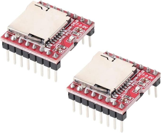 Mini MP3 Speler Module - Audiobord Muziekkaart - DIY Audio Projecten - Verstelbaar Volume - 2 cm - Rood