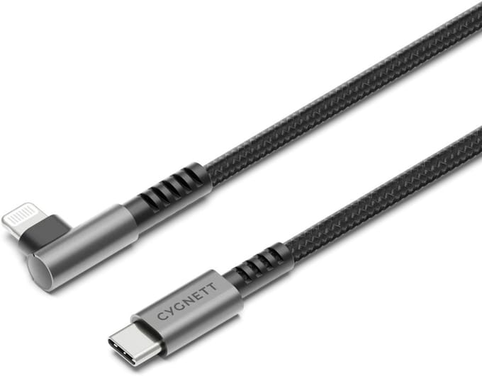 Cygnett USB-C naar Apple Lightning Kabel 1 Meter - Zwart