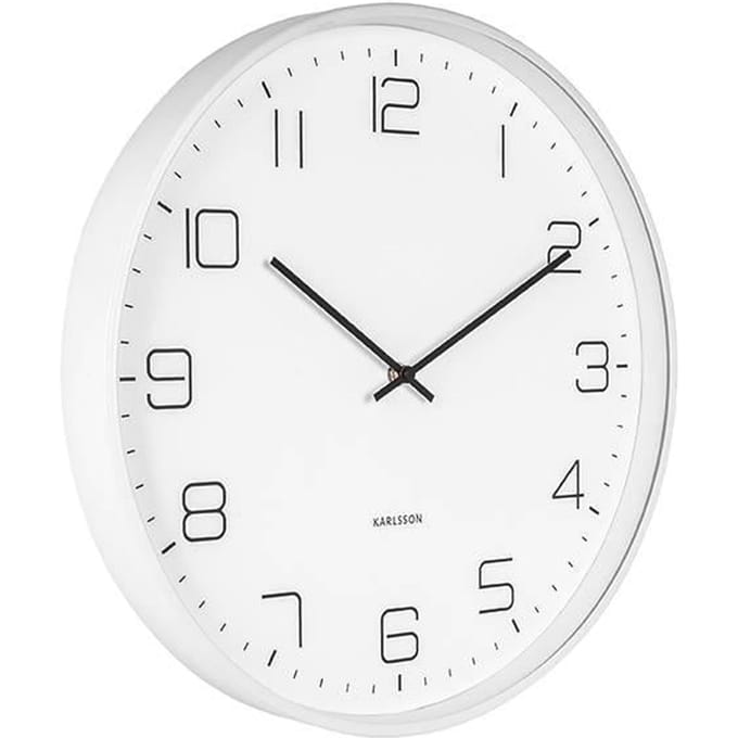 Karlsson Wandklok Lofty - IJzer Mat Wit - Ø40cm - Scandinavisch