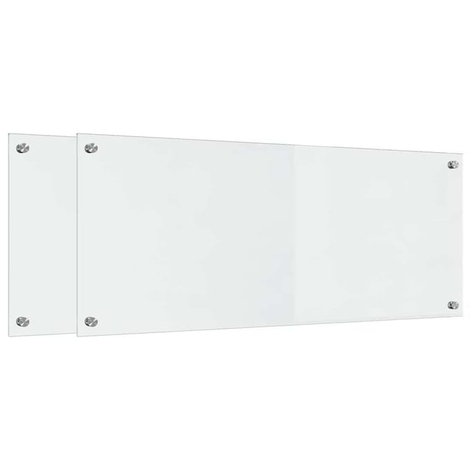 vidaXL - Keukenachterwand - 2 - st - Transparant - 100 - x - 40 - cm - gehard - glas