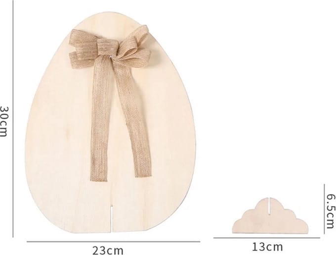 Houten Paasei om zelf te kleuren/schilderen Groot 30cm