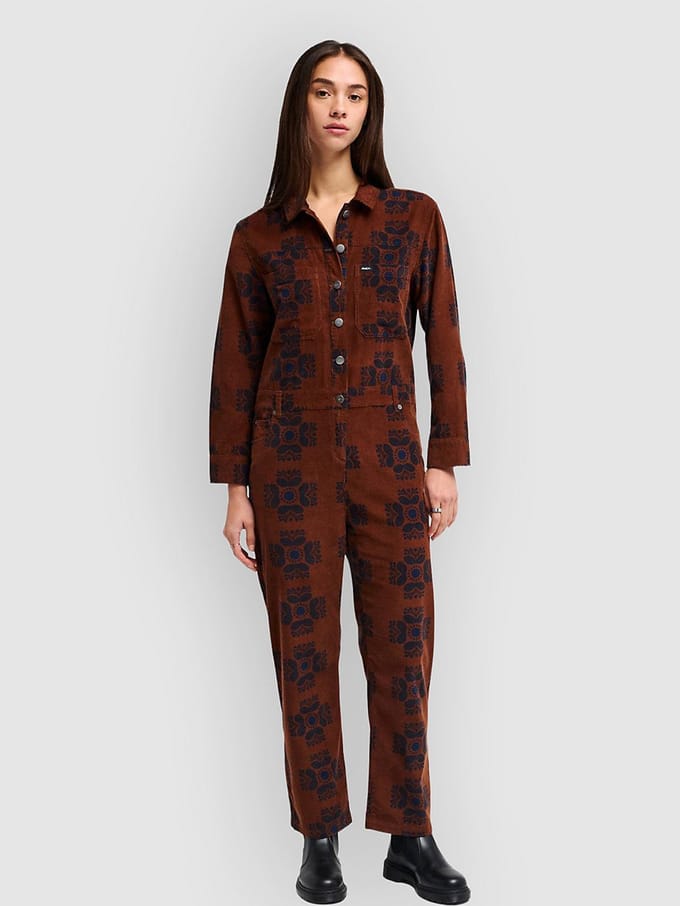 RVCA Shannen Relaxed Jumpsuit bruin