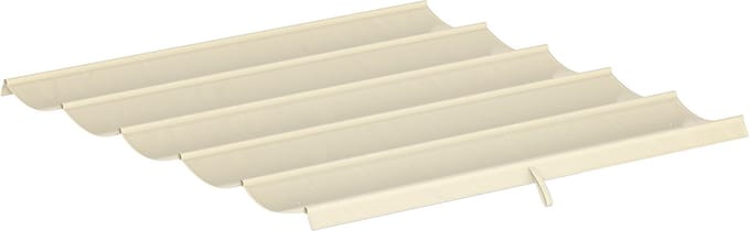 Polyester pergoladak met 10 drainagegaten, 250x255 cm, voor een pergola van 3x3 m, crème