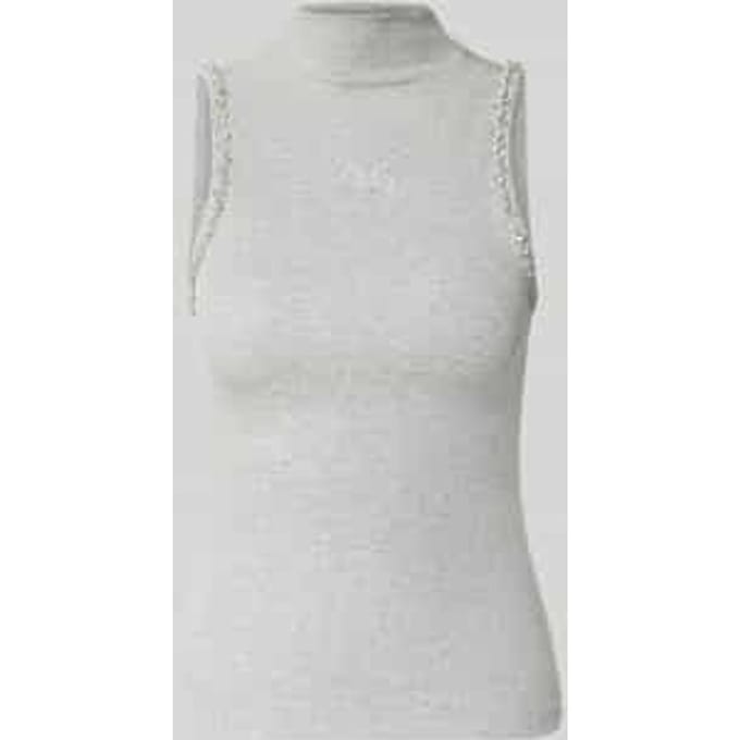 slim fit top van katoenmix