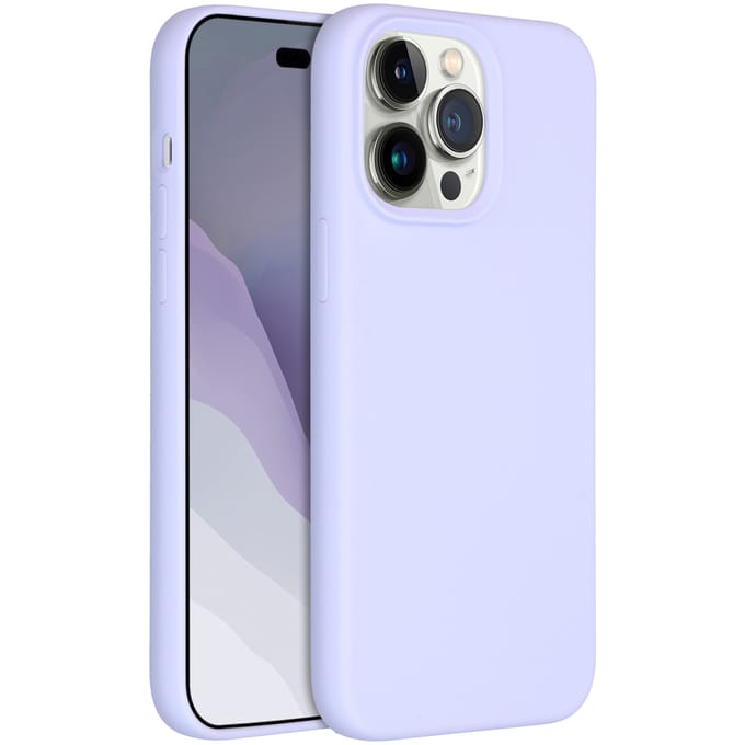 Accezz Hoesje - Geschikt voor Apple iPhone 14 Pro Max - Liquid Silicone Backcover - Paars