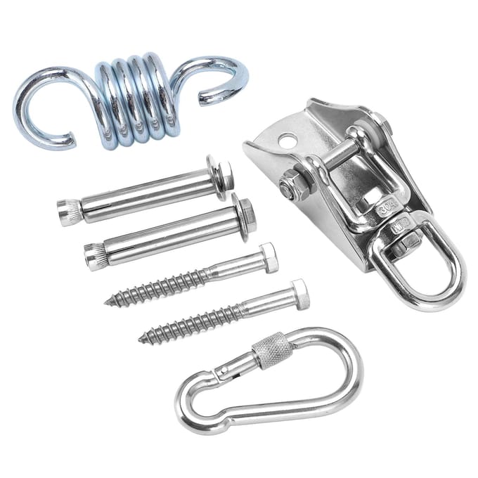 Crochet de balançoire suspendu en acier inoxydable Plaque fixe métallique Crochets fixes pour hamac Accessoires