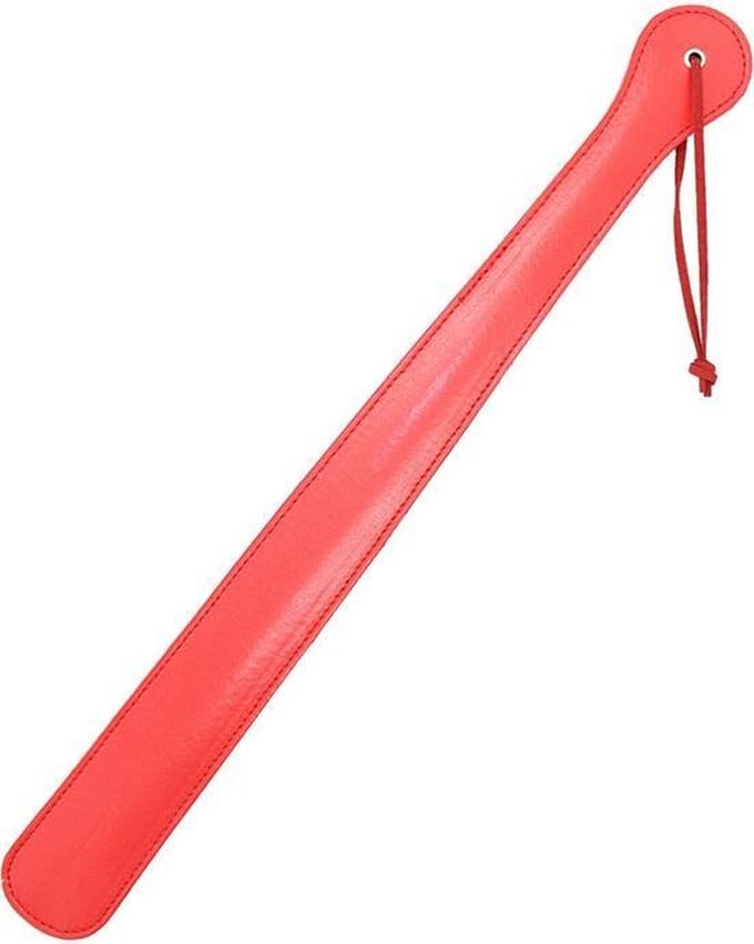 Smalle leren plak Clap - rood