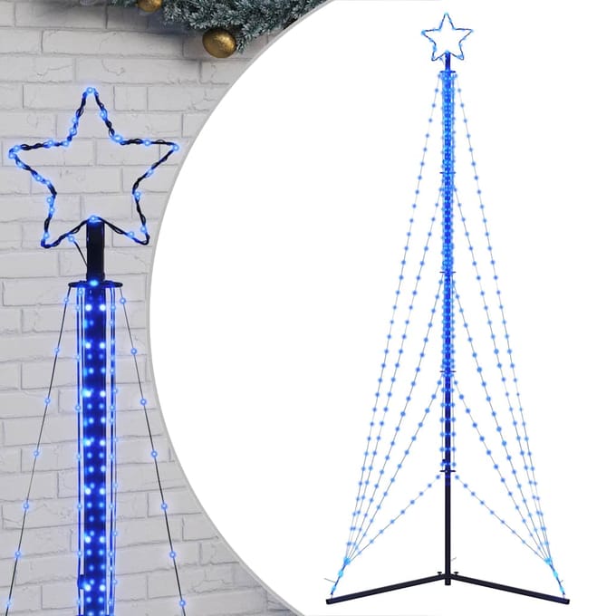vidaXL LED-kerstboom 525 LEDs 302 cm blauw