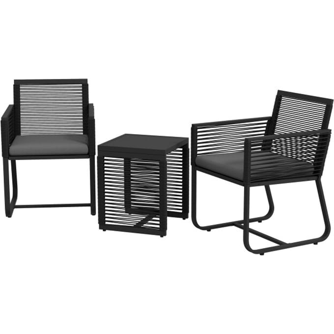 4goodz Outsunny 3-delige bistroset modern design -/grijs