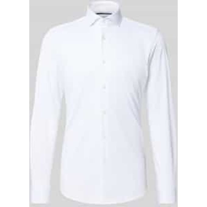 Slim fit zakelijk overhemd met haaikraag model 'HANK'