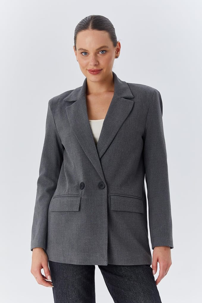 Langharige Geknoopte Blazer