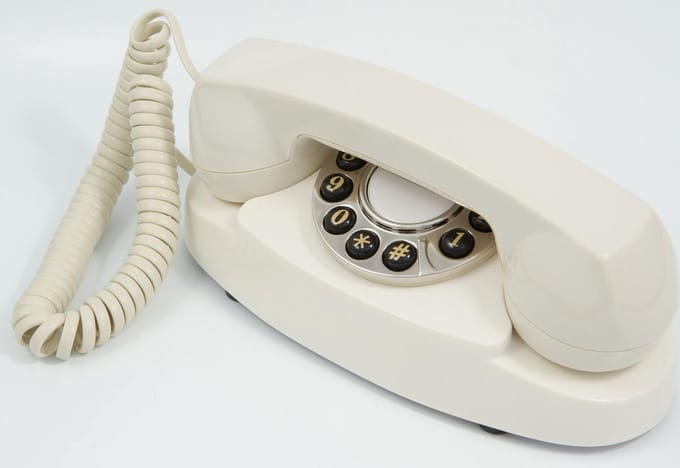 GPO 1959 AUDREY Elegante retro vaste telefoon - wit - met druktoetsen
