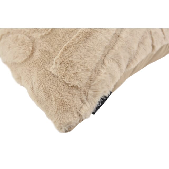 NOVÉE Furry leaves beige | 45 x 45 cm | kussenhoes | polyester