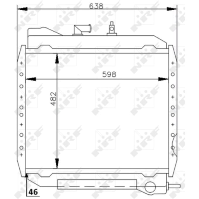 Radiator, motorkoeling NRF 53714