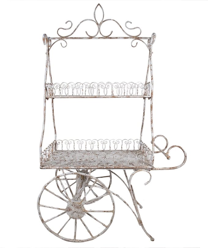 Clayre & Eef Planthouder 131x79x220 cm Wit Bruin Metaal