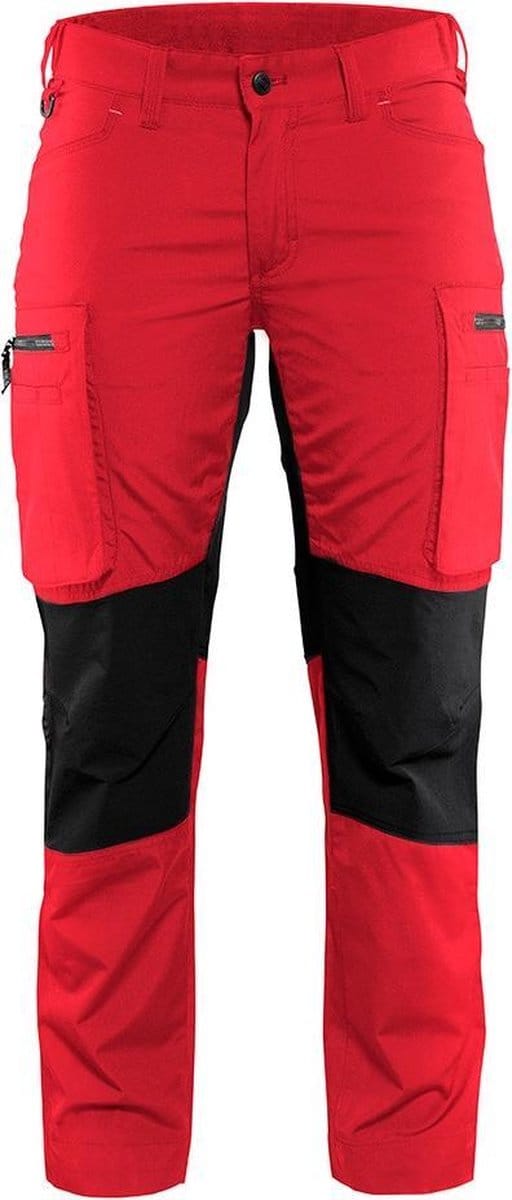 Blaklader Dames Service werkbroek Stretch 7159-1845 - Vrouwen - Rood/Zwart - 48