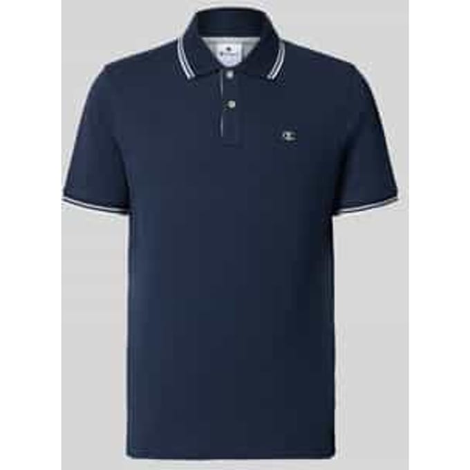 slim fit poloshirt met labelstitching