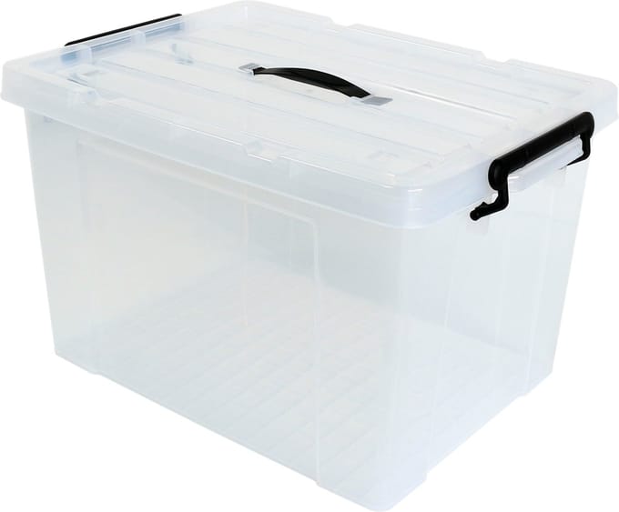 Alpac Opbergbox - Opbergbox met deksel - Opbergdoos - 48 Liter - 535 x 390 x 320 mm - Transparant