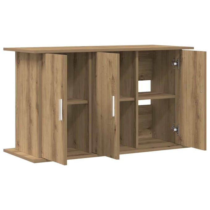 vidaXL - Aquariumstandaard - Artisan - Eikenhout - 101x41x58 - cm - Bewerkt - Hout