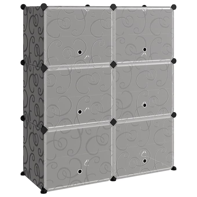 vidaXL - Schoenenrek - 84,5x31x93,5 - cm - polypropeen - zwart