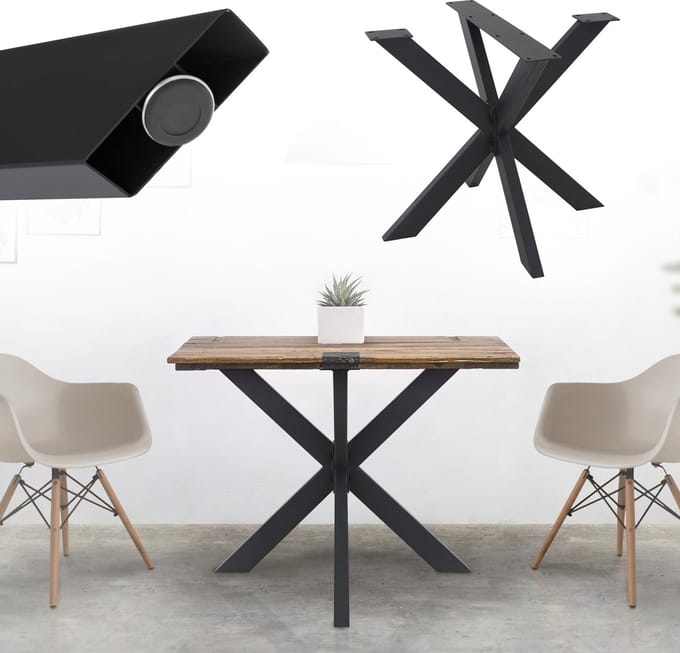 Tafelpoten Tafelframe X-Design 85 x 71 x 85 cm zwart metaal ML-Design