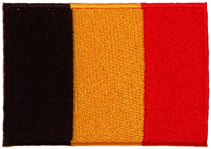 Strijkapplicatie/Patch - Vlag Belgie - 8x6cm