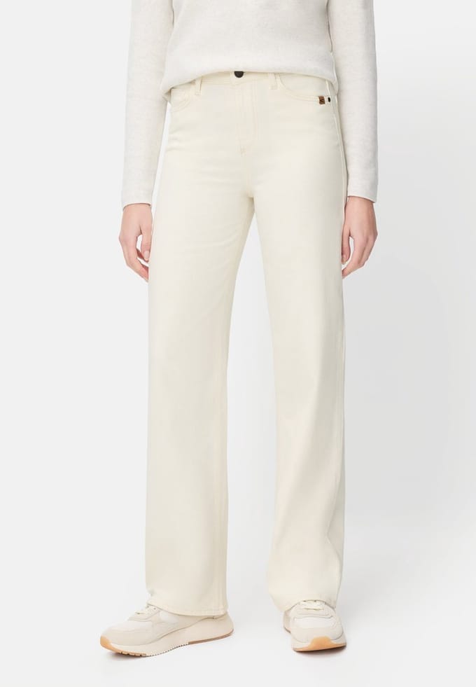 camel active 5 Pocket Wide Leg Denim - Maat womenswear-35/32 - Melkwit