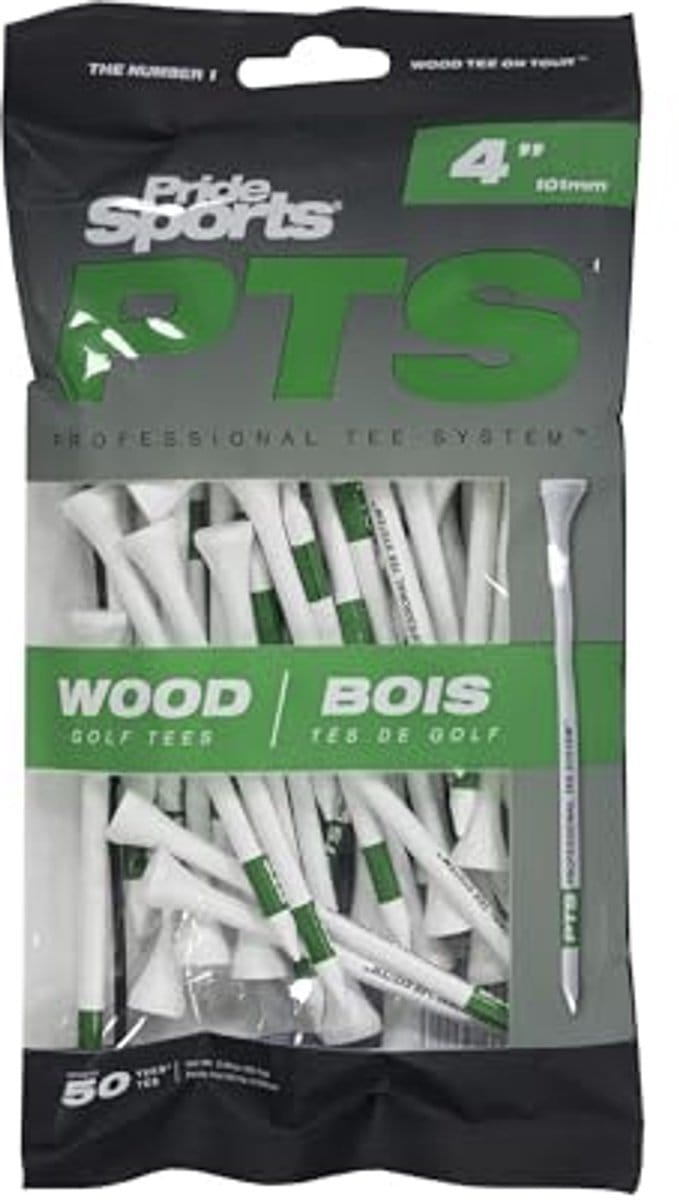 Houten Golf Tees 4' - Zak met 50 Stuks