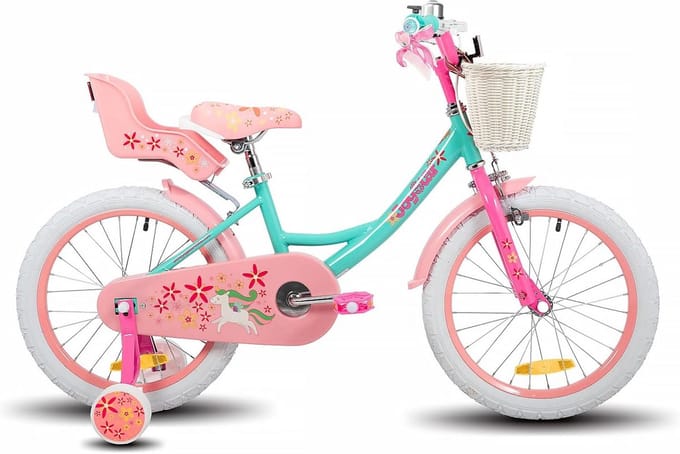 Kinderfiets Meisjes - Loopfiets - Leren Fietsen - Met Stabilisatoren - 18 Inch - Groen