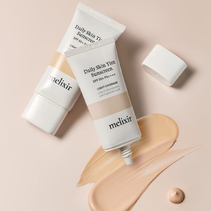 [melixir] Crème solaire teintée quotidienne (2 couleurs) SPF 50+ PA++++ 50ml 23 Light Neutral white