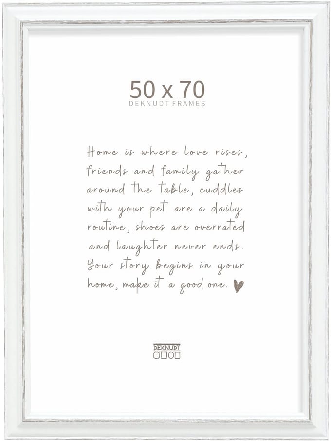 Deknudt Frames fotolijst S221H3 - wit met bruin accent - 50x70 cm