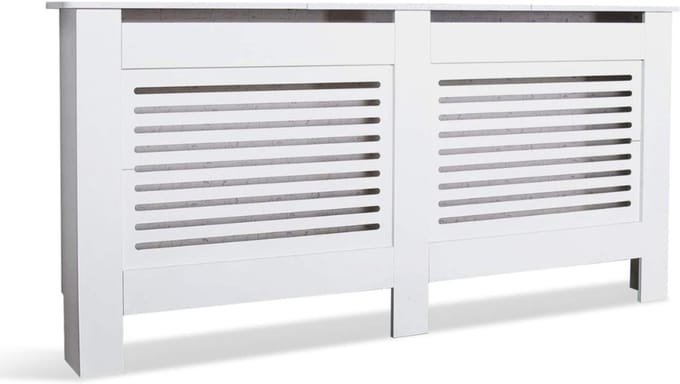 SAVI® Radiatorbekleding - Radiatoromkasting - Radiatorombouw - Wit - ‎19cm x 172cm x 82cm