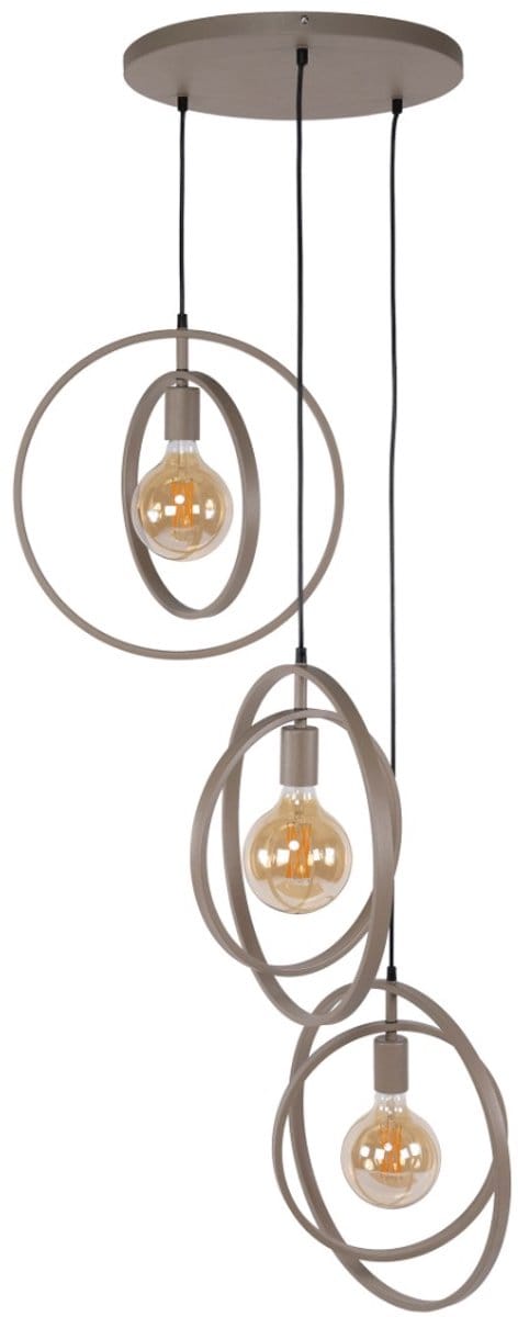 AnLi Style Hanglamp Turn Around getrapt 3-lichts / Beige