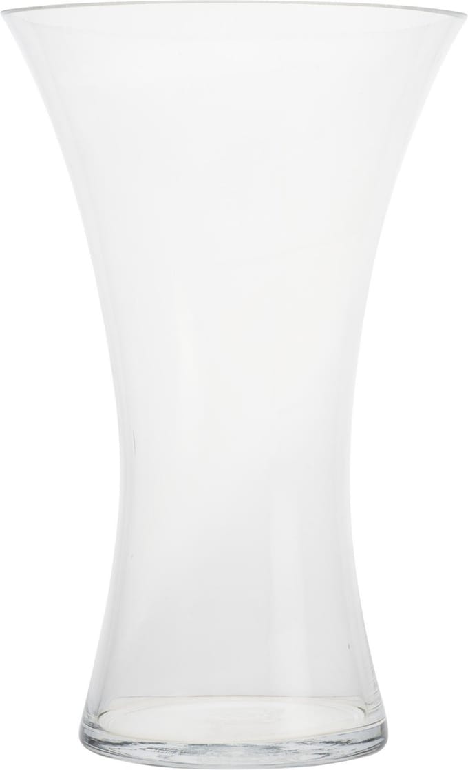Trompet vaas glas transparant 15 x 24 cm - Transparante vazen van glas