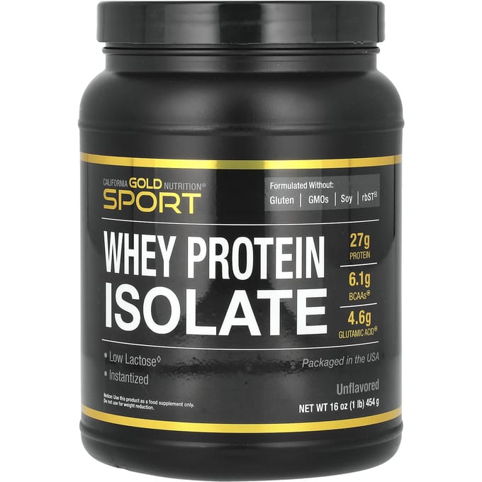 Sport, Wei-eiwitisolaat, Zonder smaak, 454G (1 pond)