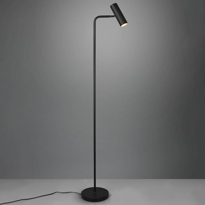 Trio Lighting Vloerlamp Marley, zwart, hoogte 151 cm, metaal