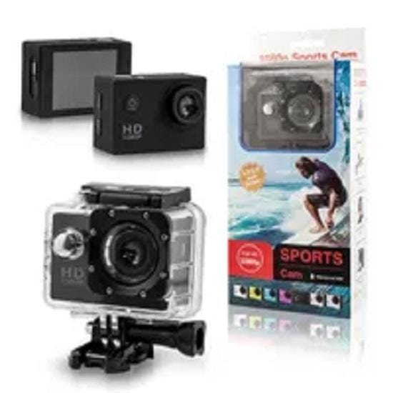 Camera sport HD 1080X720 velo mer escalade avec boîtier étanche jusqu'à 30 m 32 go class 10