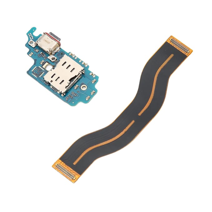 Oplaadpoort Vervanging voor Galaxy S21 Ultra 5G G998B EU Versie PCB USB C Dock Connector Flex black