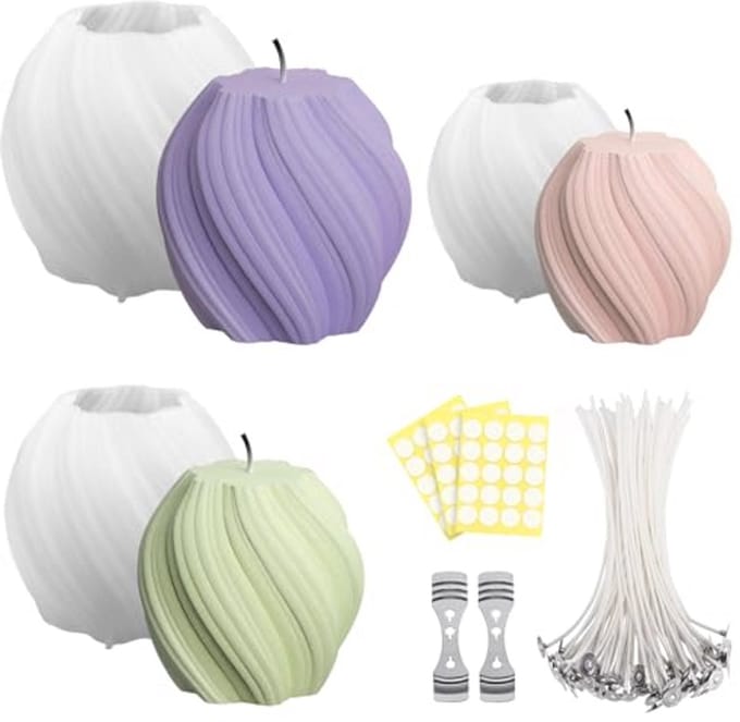 Siliconen Kaars Mallen - 3 Stuks Voor DIY Bruinwas en Aromatherapie