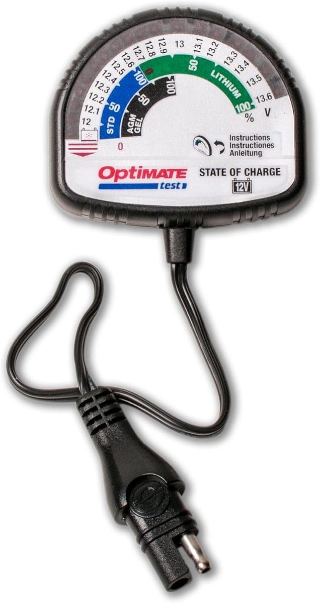 Accutester 12V Loodzuur & Lithium - Laadstatus Checker voor Auto en Motor