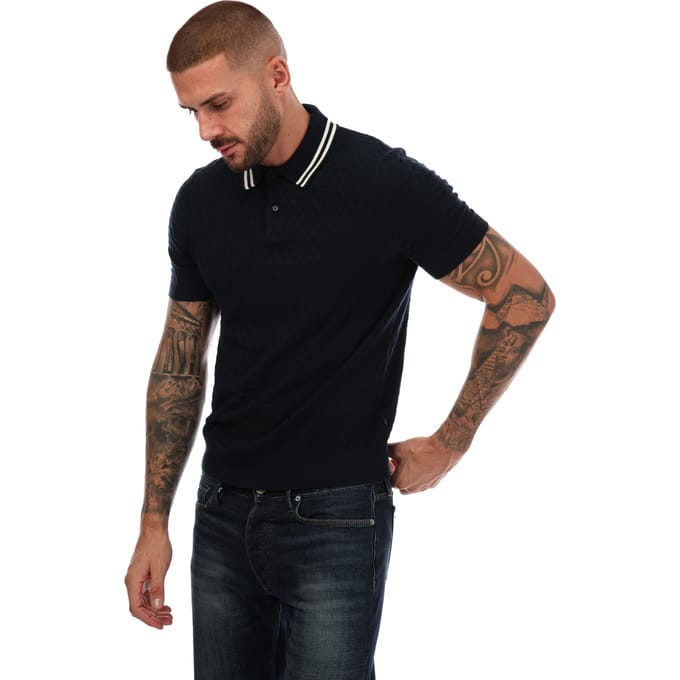 Ted Baker Mahana regular fit polo met T-stiksel voor heren, marineblauw