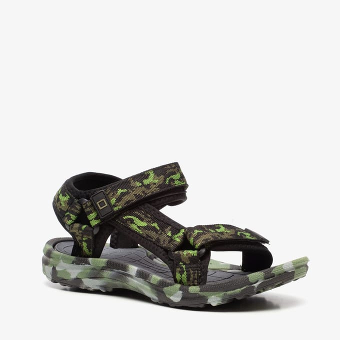 Blue Box jongens sandalen met camouflageprint - Groen - Maat 34