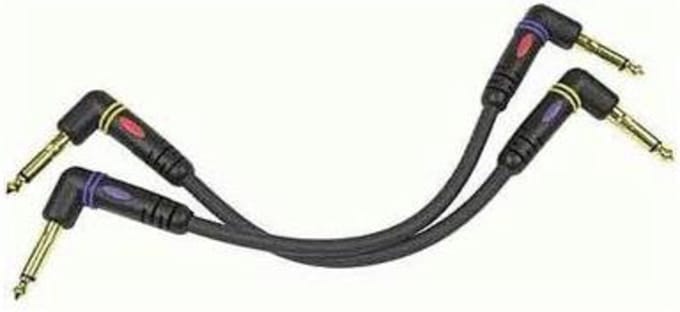 D'Addario PRA-205 Custom Series jack kabel haaks 15cm (per 2)