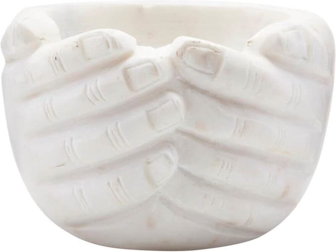 House Doctor Hands schaal wit 15x15x10cm