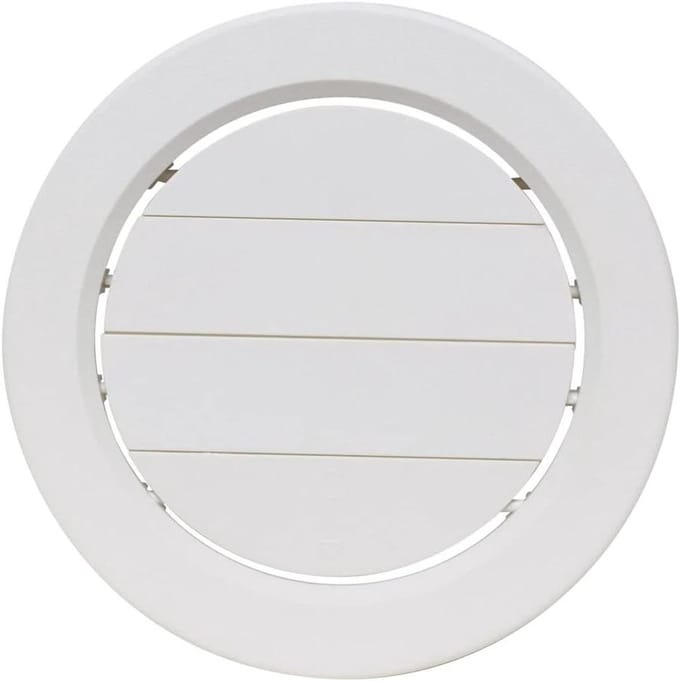 Ventilatierooster met Demper - Rooster Airco - Temperatuur Regelen - Roterend en Gedempt - 5 inch ID - Wit