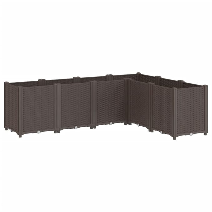vidaXL - Plantenbak - 160x120x53 - cm - polypropeen - bruin