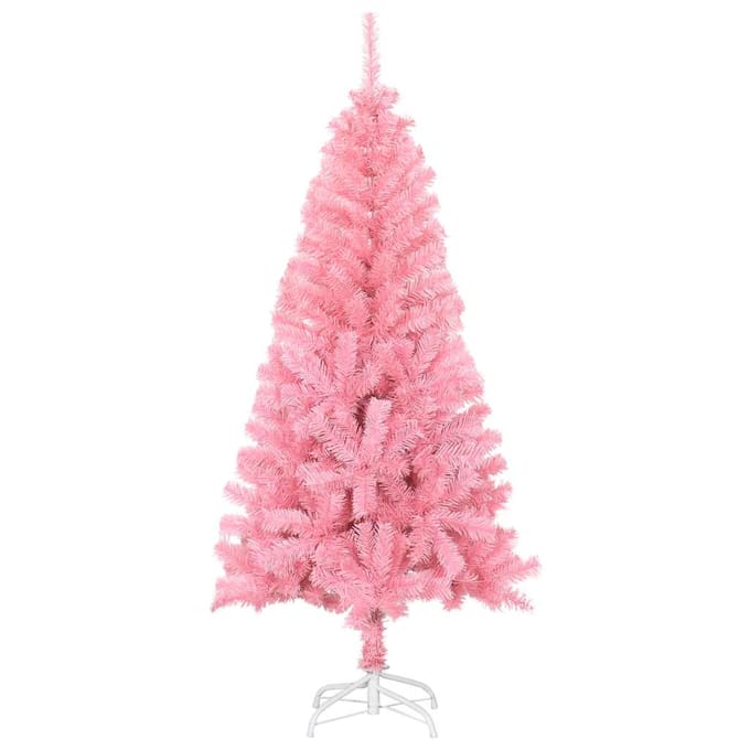 vidaXL - Kunstkerstboom - met - standaard - 150 - cm - PVC - roze